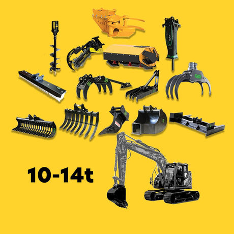 10 to 14t excavator attachments