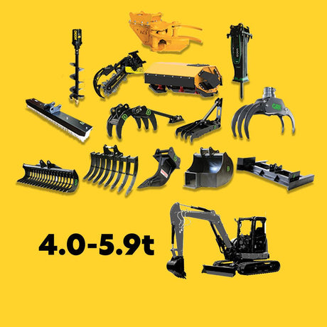 4.0 - 5.9t Excavator Attachments