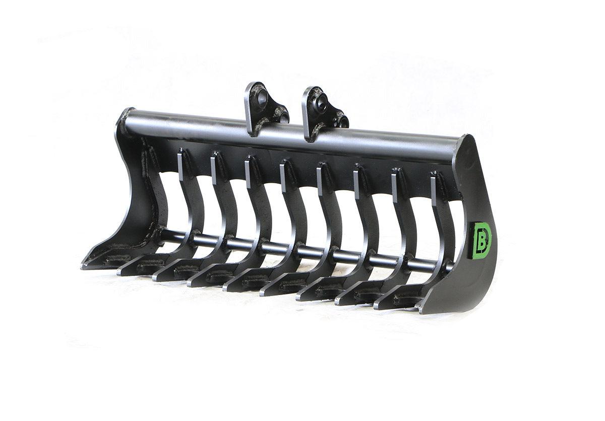 YANMAR B05 30" / 760mm General Purpose Rake Bucket, 75mm gaps, 0.5 to 0.9t micro diggers