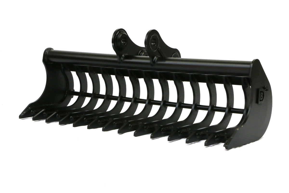 HANIX H36B 48" / 1200mm General Purpose Rake Bucket, 75mm gaps, 3.0 to 3.9t mini diggers