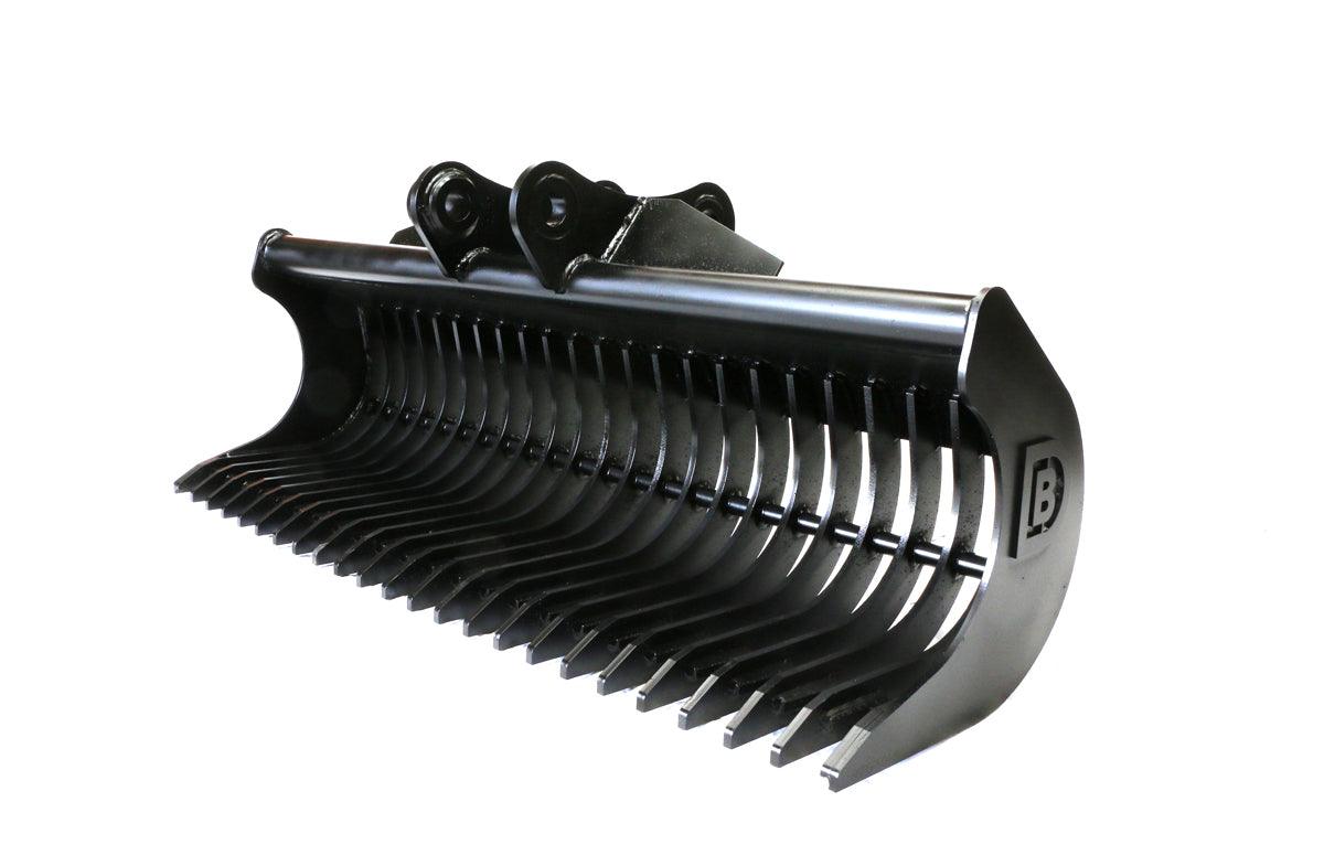 BOBCAT E85 60" / 1500mm General Purpose Rake Bucket, 50mm gaps, for 6 to 9 tonne excavators