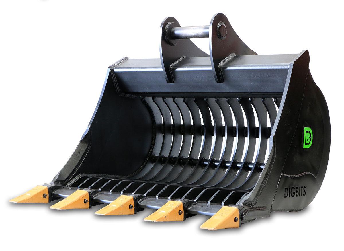 CASE CX180E 60" (1500mm) Riddle Bucket, 75mm gaps, 80mm pins for 18 to 24 tonne excavators