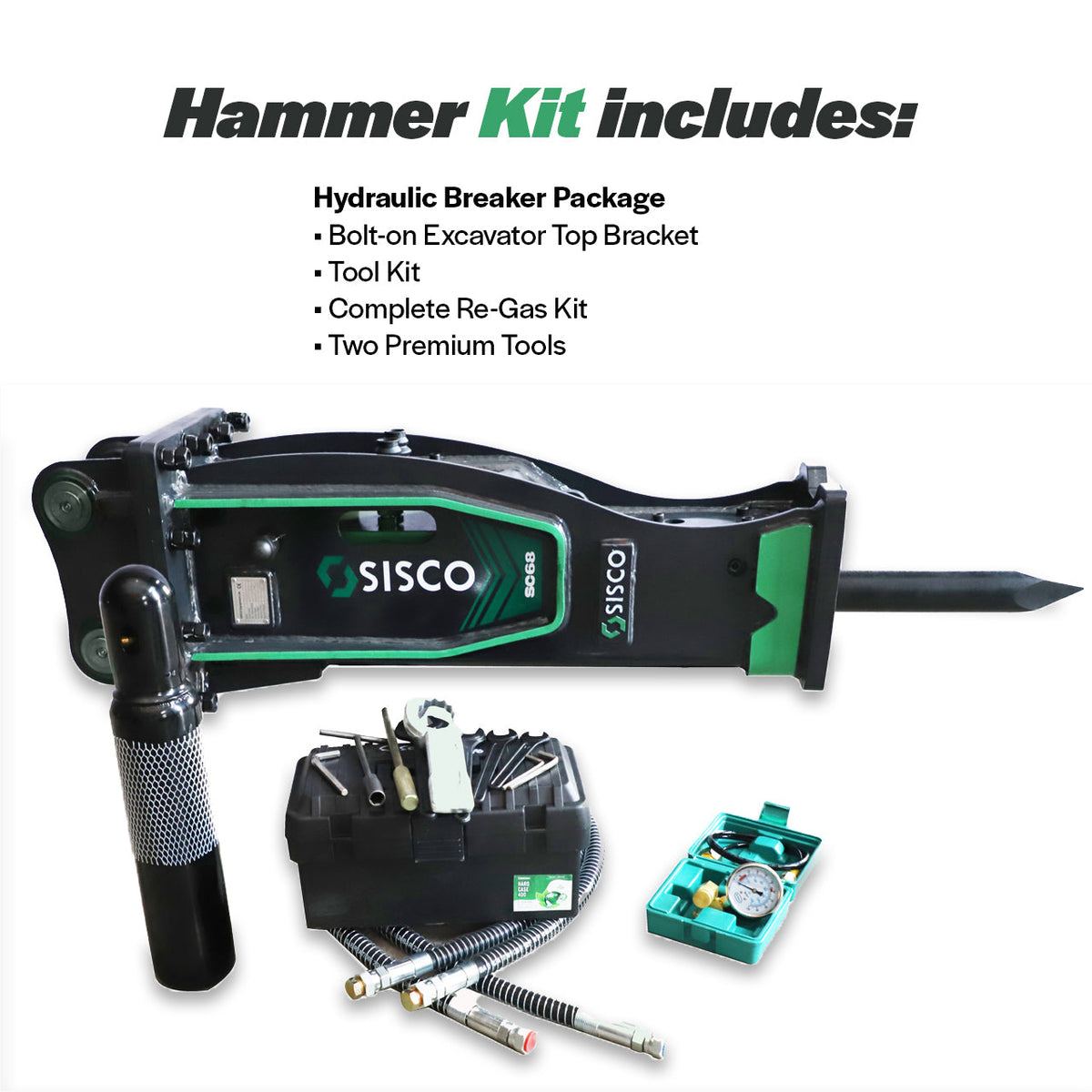 PEL-JOB EB150XT BSC45 mini excavator Breaker Package, 1.2 to 3.0t