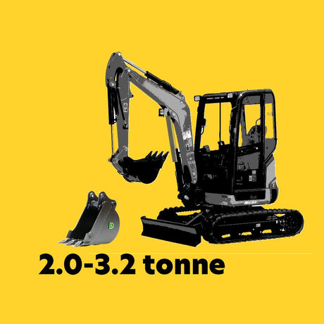 2.0 to 3.2t mini digger buckets