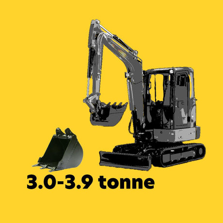 3.0 to 3.9t mini digger buckets