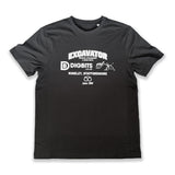 Black t-shirt with white DIGBITS US-College style print