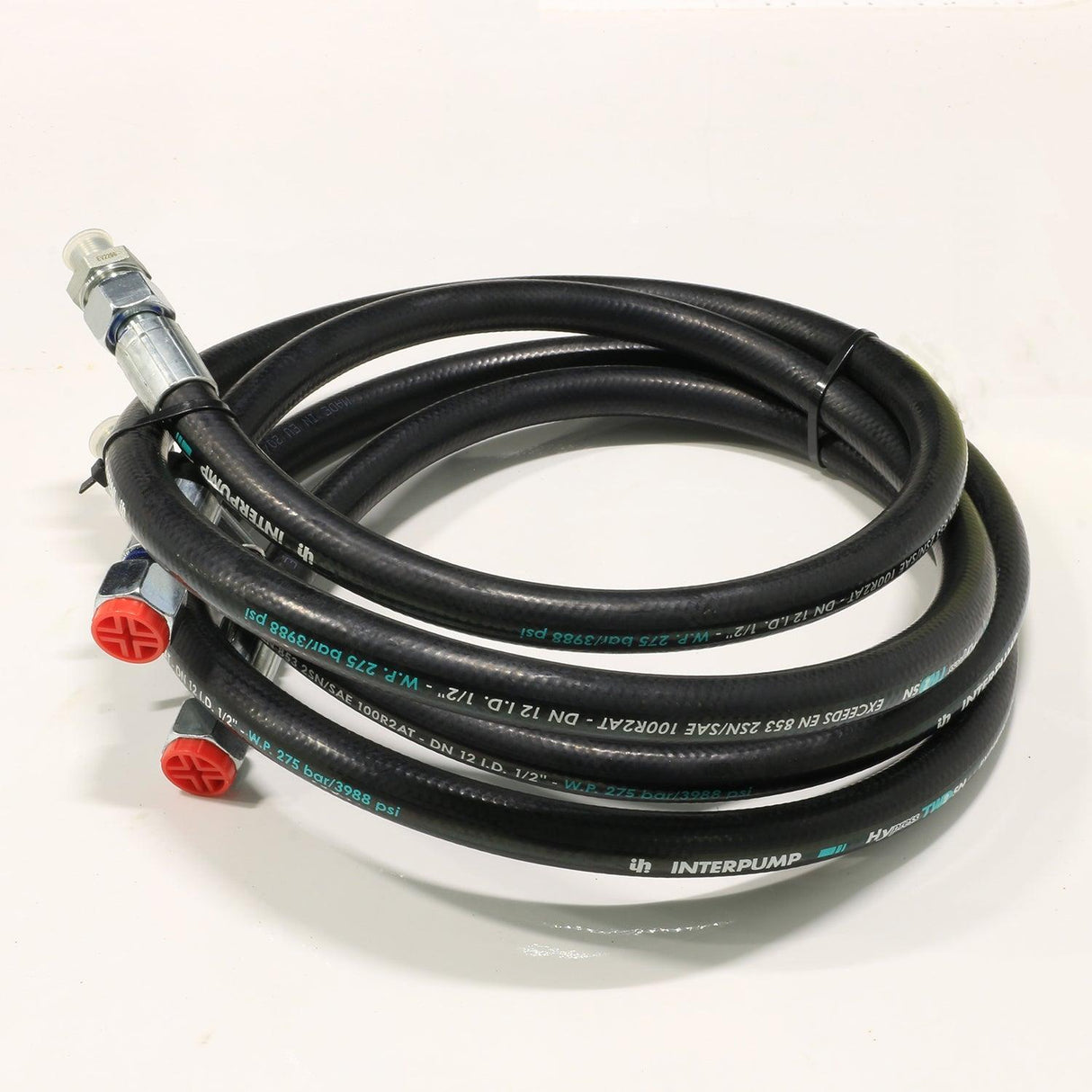 Hydraulic Hose Kit - 1.8 Metres Long (Pair) 3/8" Male Port - DIGBITS Limited