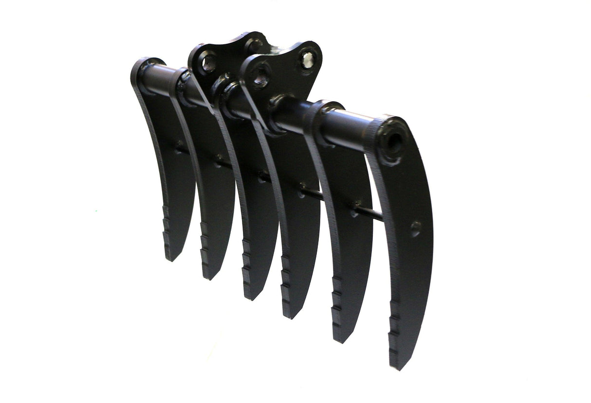 KUBOTA K008 ALPHA 24" (600mm) wide Rake with 6 Hardox tines, for 0.5 to 0.9t micro diggers made by Digbits