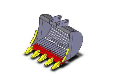 36" (900mm) Riddle Bucket with 50mm gaps for 4 to 5.9t mini diggers, made by Digbits - DIGBITS Limited