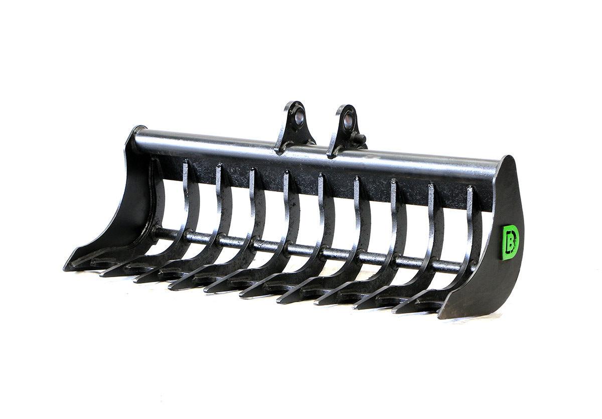 JCB 8014 TUBULAR 36" / 900mm General Purpose Rake Bucket, 75mm gaps, 1.0 to 1.9 tonne mini diggers