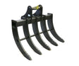 48" / 1200mm Rake with 5 Hardox tines, 65mm pins for 10 to 14 tonne excavators - DIGBITS Limited