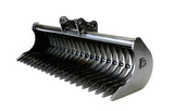 48" / 1200mm General Purpose Rake Bucket, 50mm gaps, 2.0 to 3.2t mini diggers - DIGBITS Limited