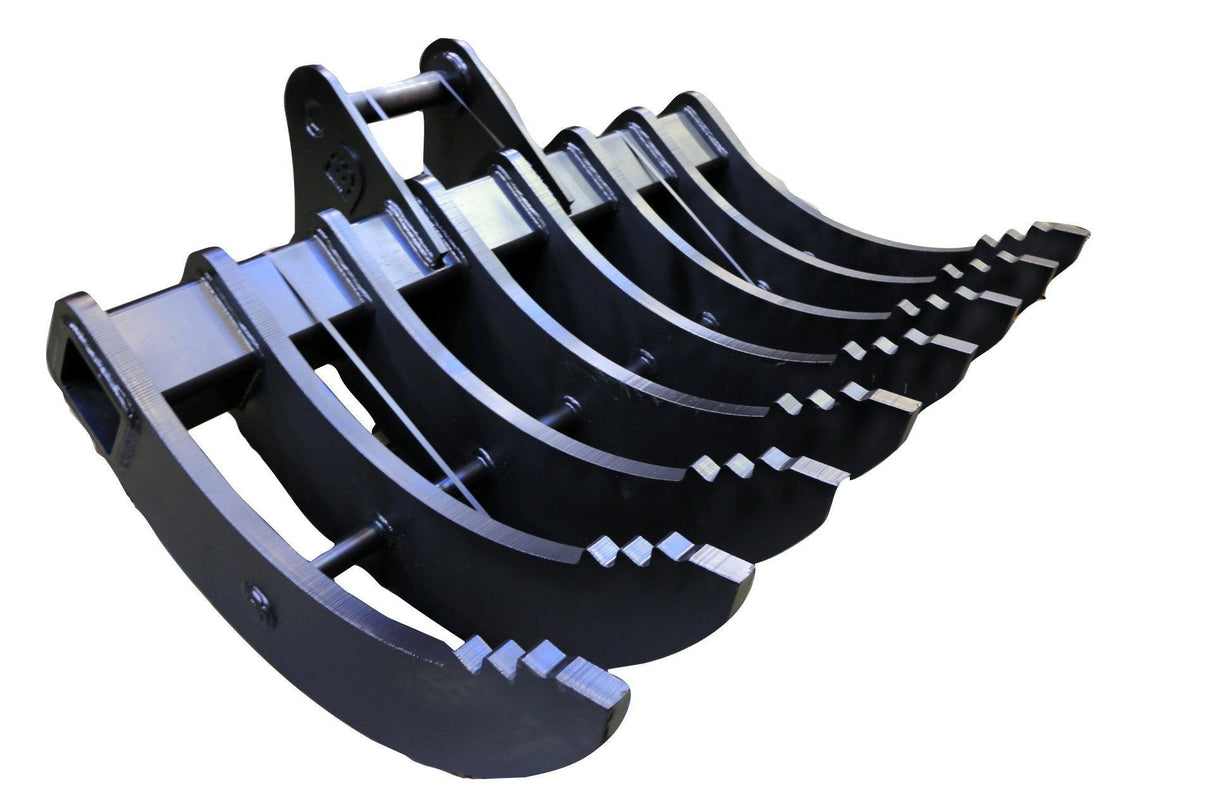 CASE CX225SR 72" / 1800mm Rake with 8 Hardox tines, 80mm pins for 18 to 24 tonne excavators