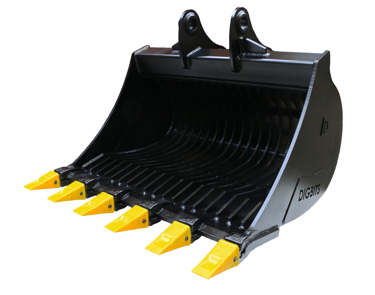 72" (1800mm) Riddle Bucket, 75mm gaps, with 90mm or 100mm pins for 30 to 35t excavators made by Digbits - DIGBITS Limited