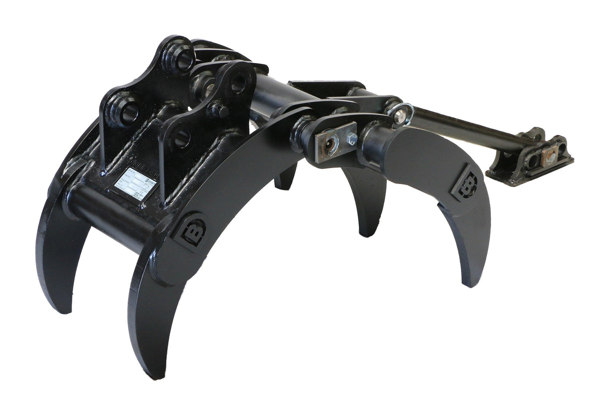 HANIX H35A Grapple with solid Hardox® tines for 3.0 to 3.9 tonne mini excavators