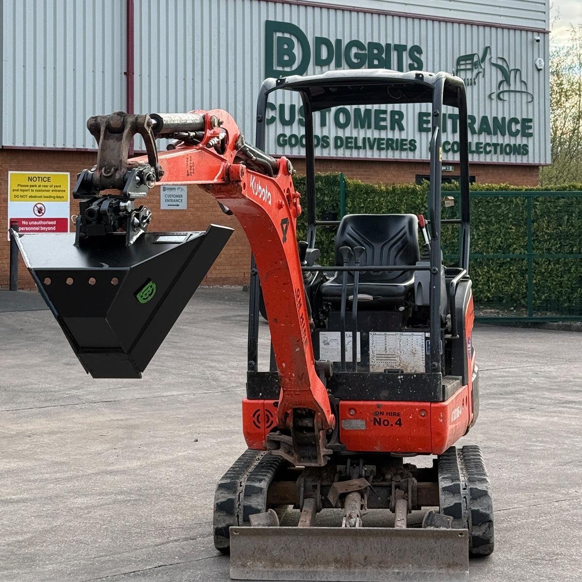 TAKEUCHI TB016 150 to 600mm V-Ditcher 1.0 to 1.9t mini diggers made by Digbits
