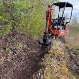 TAKEUCHI TB016 150 to 600mm V-Ditcher 1.0 to 1.9t mini diggers made by Digbits