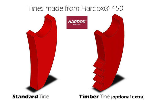 Grapple with solid Hardox tines for 0.5 to 0.9 tonne micro diggers - DIGBITS Limited