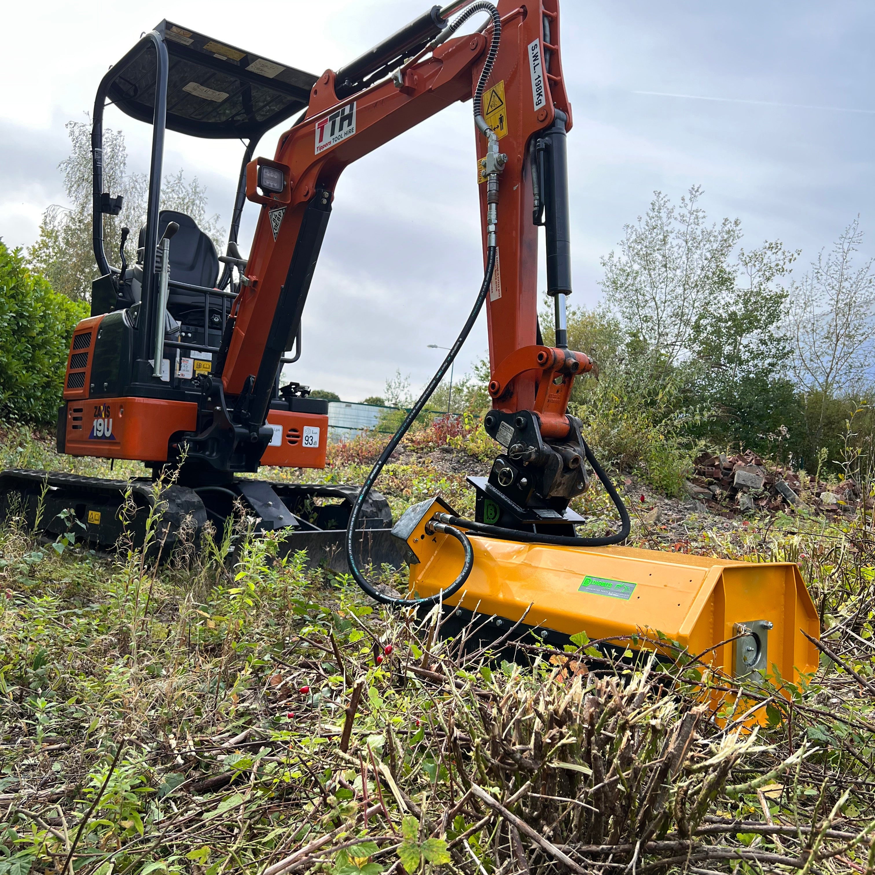 HITACHI ZX19U-6 Flail 800mm mini excavators to 1.5 to 2.5t