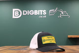 DIGBITS Retro Trucker Cap 6606 Black/White - Digbits Patch