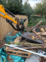 Grapple with solid Hardox® tines for 0.5 to 0.9 tonne micro diggers