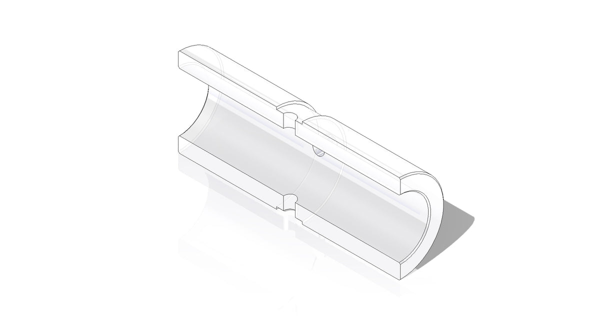 25x38x95mm Bush Nylon & Hole