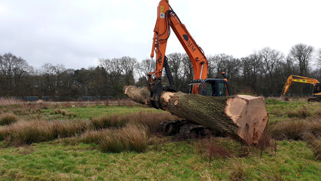 Grapple with solid Hardox® tines, 65mm pins, for 10 to 14 tonne excavators