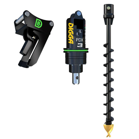 PDXH3 Halo Auger Package C/W Double Pin Cradle Hitch , 1.5-3.2t mini excavators - DIGBITS Limited