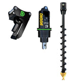 HITACHI ZX16-3 PDXH3 Halo Auger Package C/W Double Pin Cradle Hitch , 1.5-3.2t mini excavators