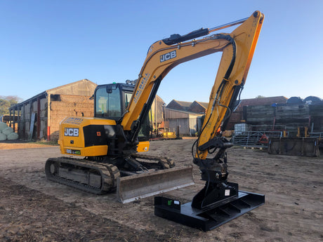 2000mm / 79" Wide Tilting Grading Beam for 6.0 to 9.0t excavators, by Digbits